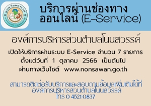 ประชาสัมพันธ์ บริการผ่านช่องทางออนไลน์ (E-Service)